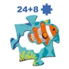 Kép 7/7 - Óriás puzzle - Tengerlakók, 24+8 db-os - Taktilo sea