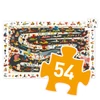 Kép 4/6 - Megfigyeltető puzzle - Állati autóverseny, 54 db-os - Car rally