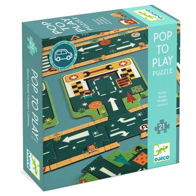 Óriás puzzle - Utak, irányok, 21 db-os - Roads Óriás puzzle - Utak, irányok, 21 db-os - Roads