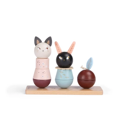 Moulin Roty - Eső után -  Montessori toronyépítő játék