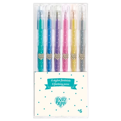 Zselés toll készlet - 6 gliteres színben - 6 glitter gel pens Zselés toll készlet - 6 gliteres színben - 6 glitter gel pens