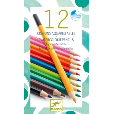 Akvarellceruza készlet - 12 szín, kettő az egyben - Watercolour crayons  Akvarellceruza készlet - 12 szín, kettő az egyben - Watercolour crayons