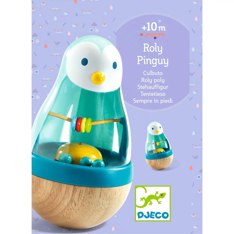 Djeco - Bébicsörgő - Kelj fel pingvin - Roly Pingui