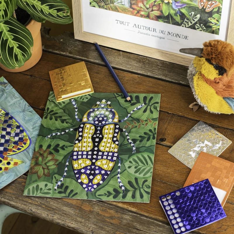 Moulin Roty - A világ körül - Mozaikkép készítő készlet (5 db-os)