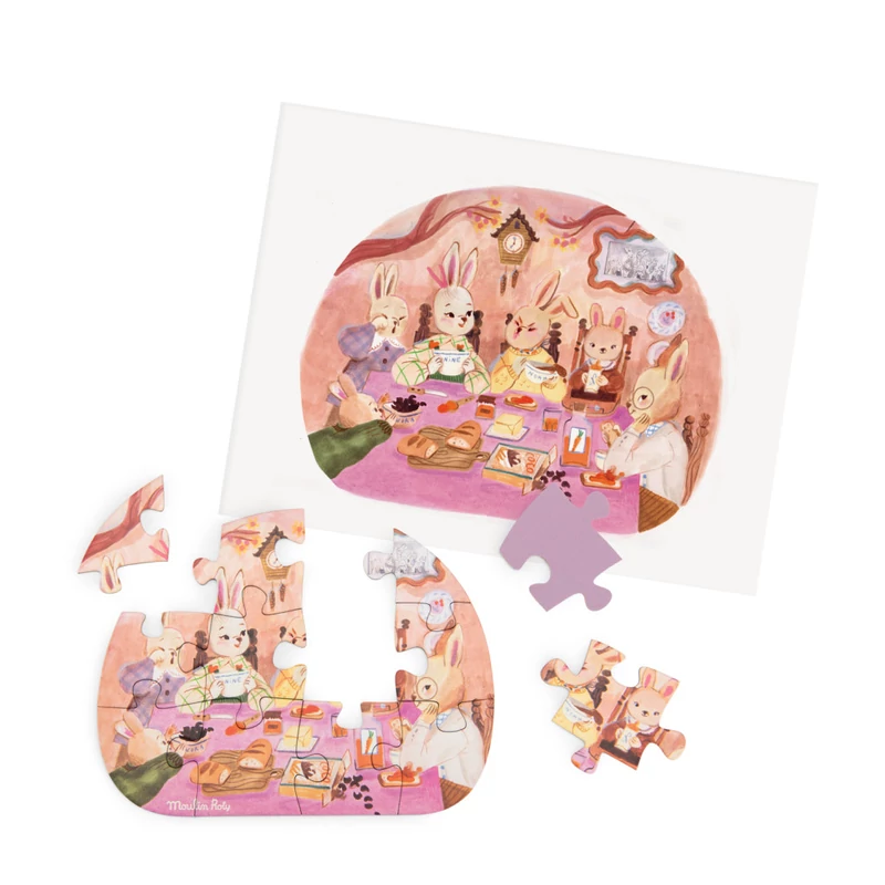 Moulin Roty - Aprócskák - Mini puzzle - kirakó (4x12 db-os) - Egy szép nap