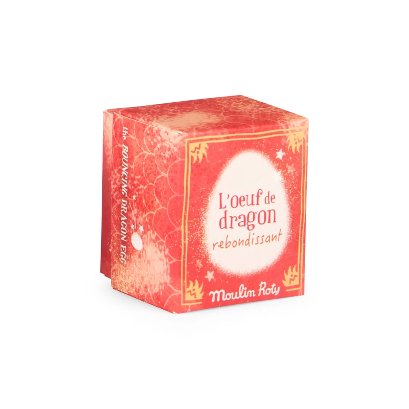Moulin Roty - Apró csodák - Pattogós sárkány tojás labda díszdobozban - rózsaszín