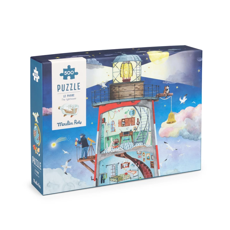 Moulin Roty - Kiskertem - Puzzle - kirakó - 500 db-os - Világítótorony