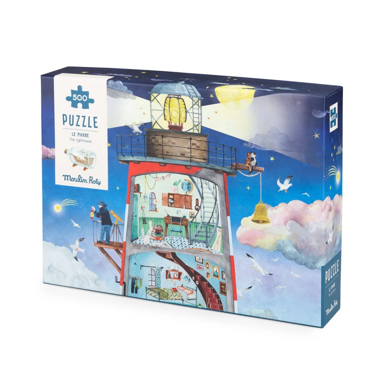 Moulin Roty - Kiskertem - Puzzle - kirakó - 500 db-os - Világítótorony