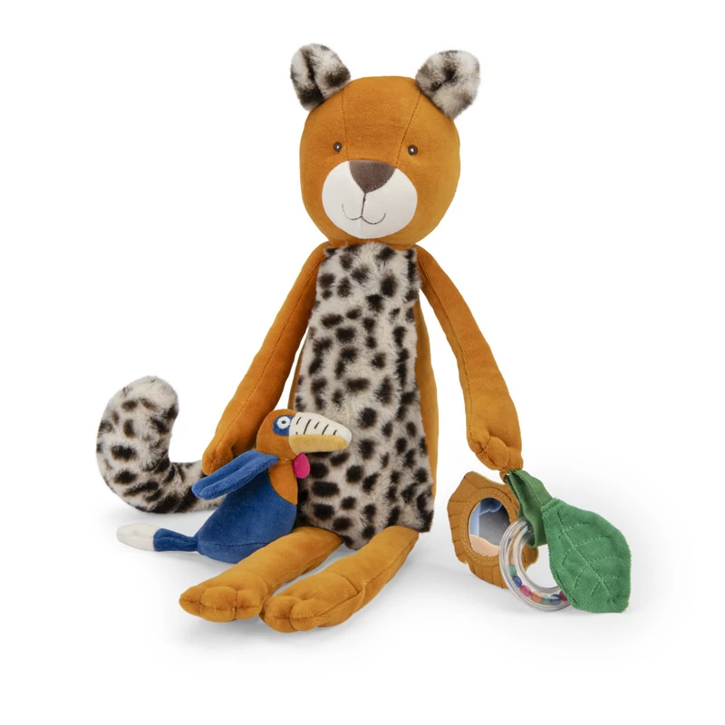 Moulin Roty - Az esőerdőben - Nagy leopárd készségfejlesztő játék - Taigo 
