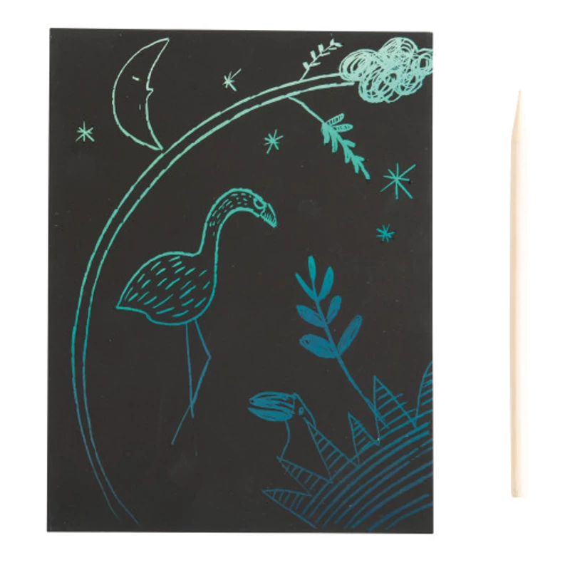 Moulin Roty - Apró csodák -  Karckép technika - 7 db-os - Éjszaka