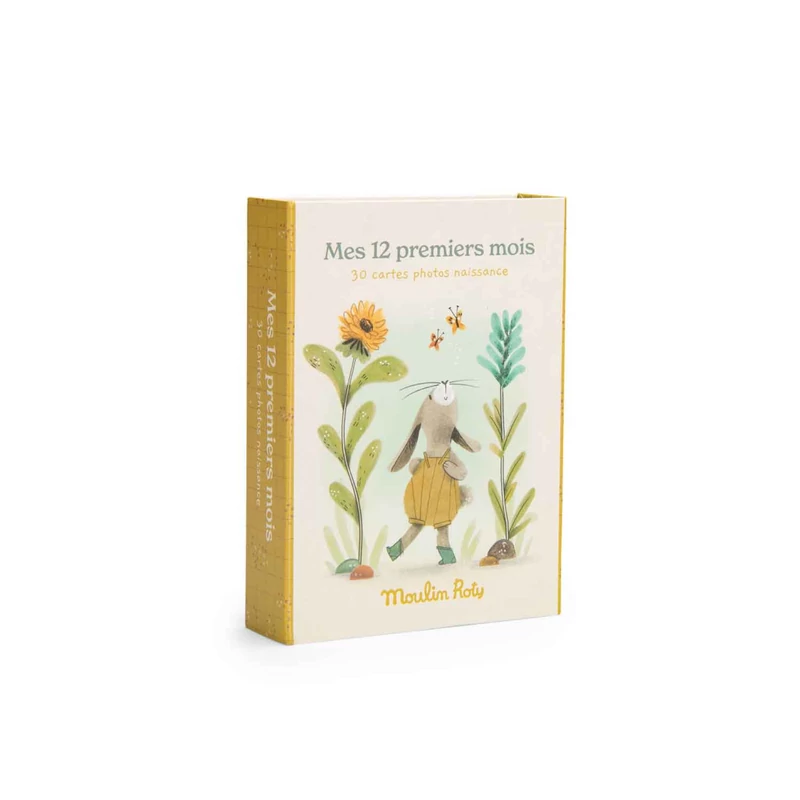 Moulin Roty - A három kisnyuszi - Az első 12 hónap - Babakártya, mérföldkő kártya (30 kártya)