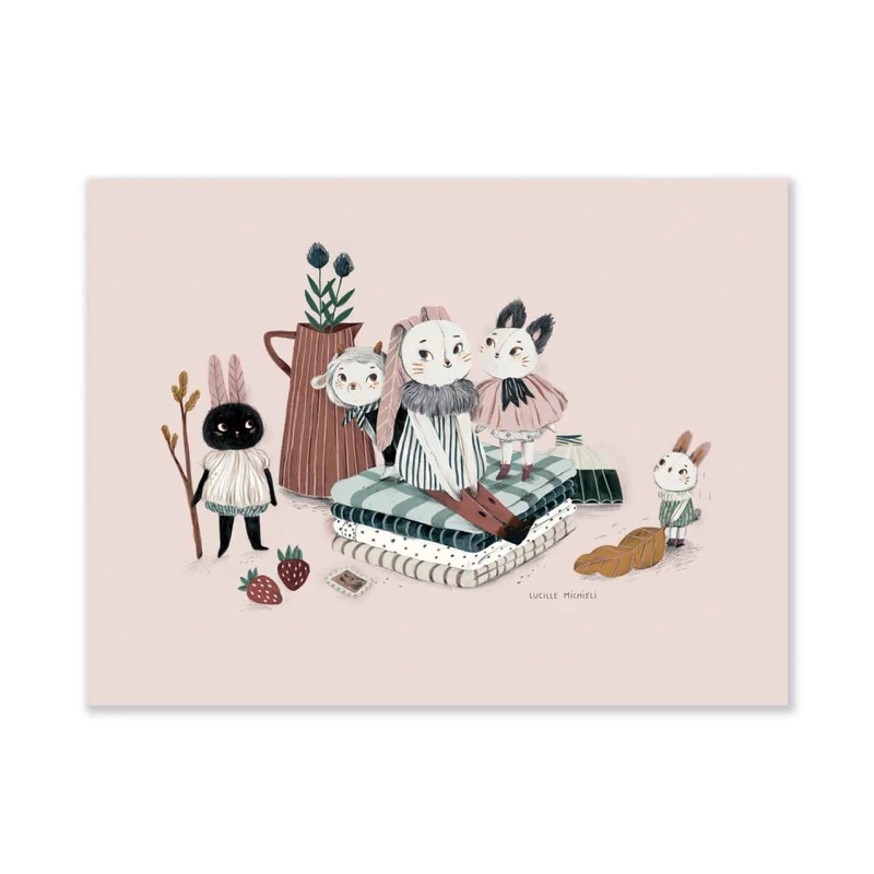 Moulin Roty - Szép képek - Poszter gyerekszobába 30 x 40 cm- Édes otthon