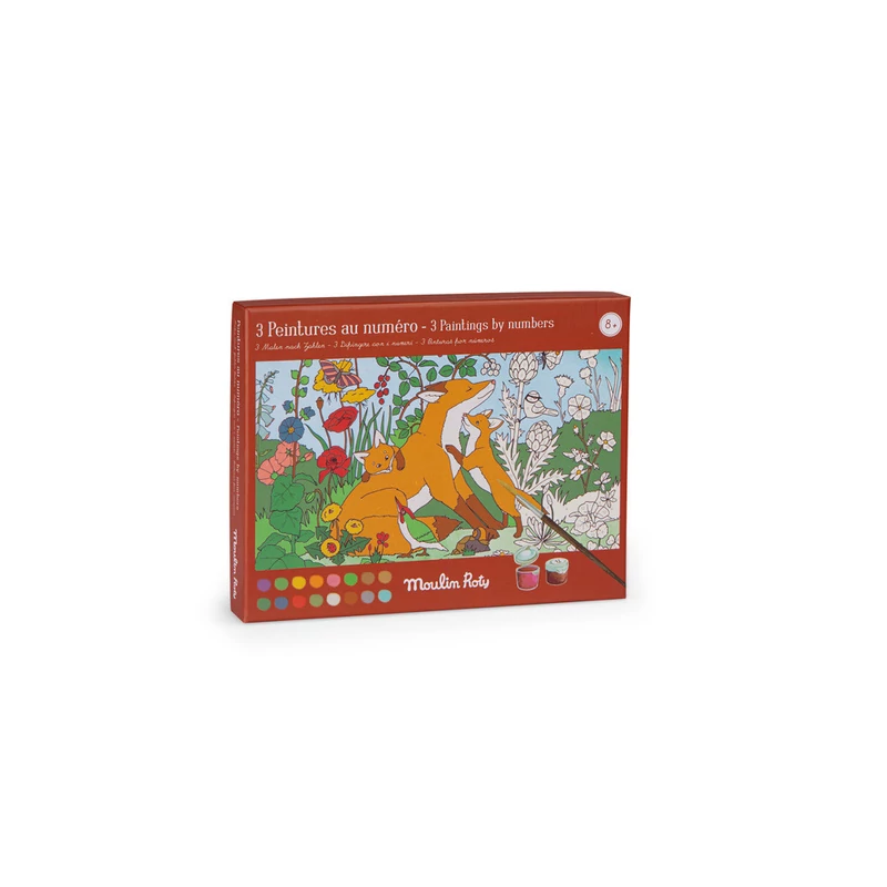 Moulin Roty - Kiskertem  -  Számfestő készlet - A róka család