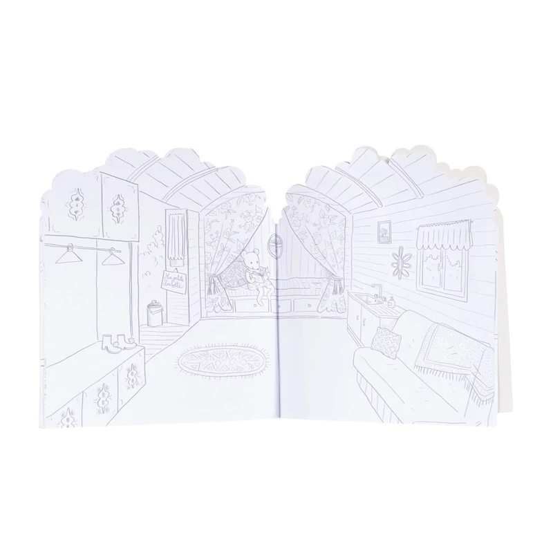 Moulin Roty - A nagy család - Matricázó és színező album - Az én házam