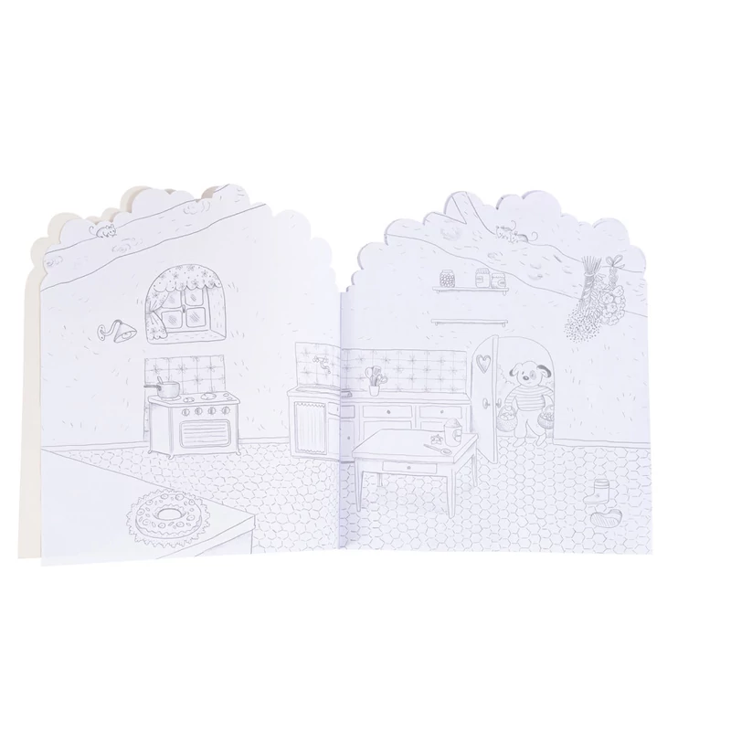 Moulin Roty - A nagy család - Matricázó és színező album - Az én házam