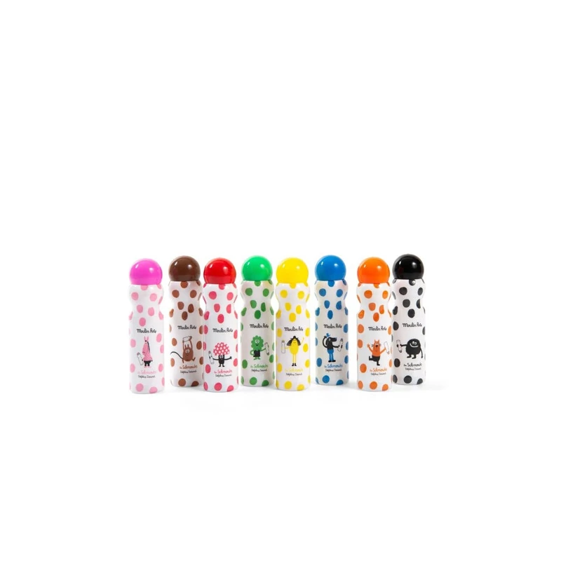 Moulin Roty - Csinoskák - 8 db Pöttyöző marokfilc dobozban