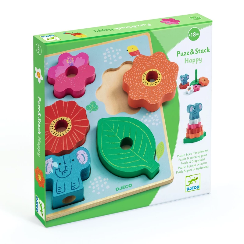Formaillesztő és toronyépítő - Vidám - Puzz and Stack Happy 