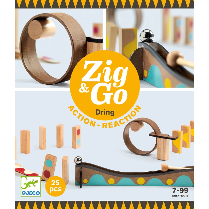Építőjáték - Sokasodó csengető, 25 db-os - Zig and Go - Dring