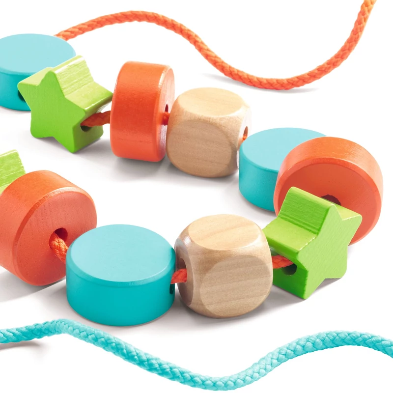 Fűzős játék - Színes fűzhető faformák - Filacolor