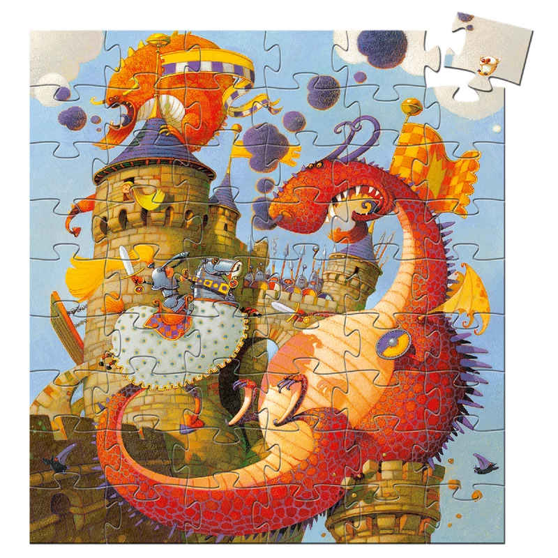 Formadobozos puzzle - Vaillant és a sárkány, 54 db-os - Vaillant and the dragon