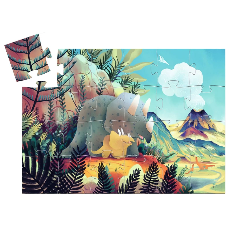 Formadobozos puzzle - Teo a kis dínó, 24 db-os - Teo the dino