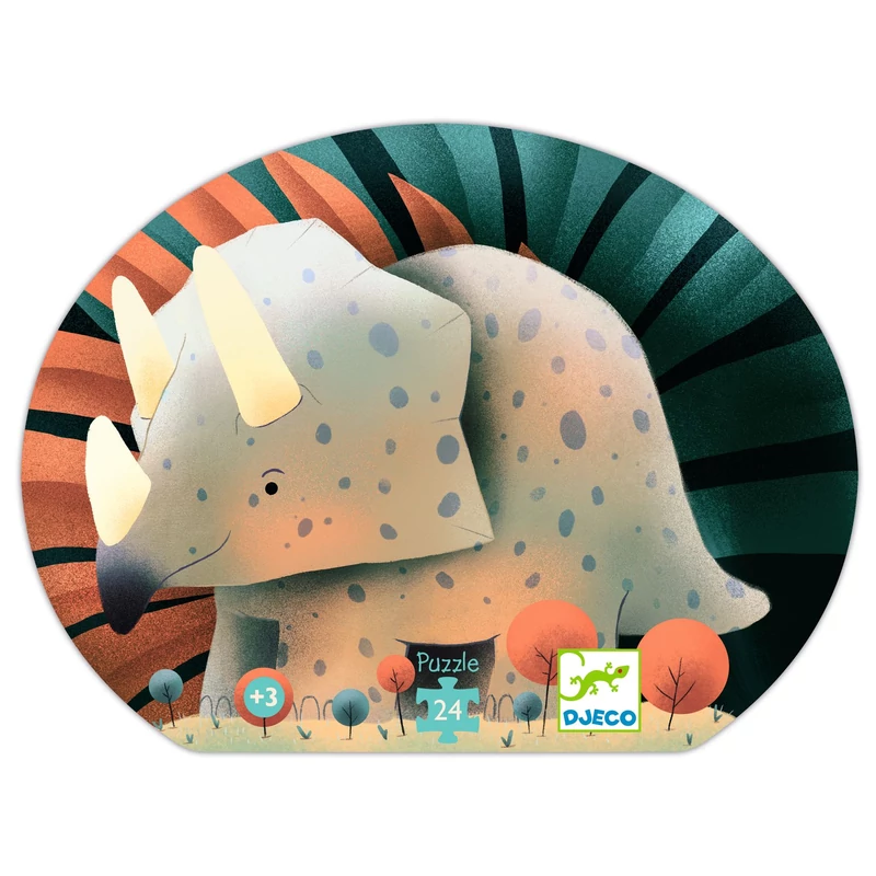 Formadobozos puzzle - Teo a kis dínó, 24 db-os - Teo the dino