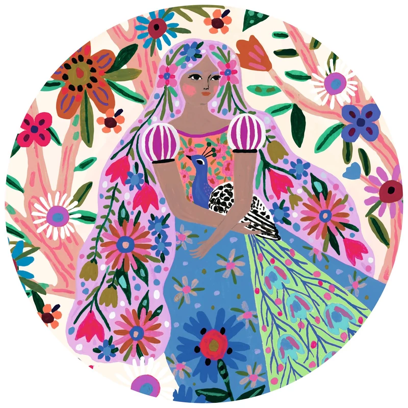 Formadobozos puzzle - Hercegnő és a páva, 36 db-os - The princess and her peacock 