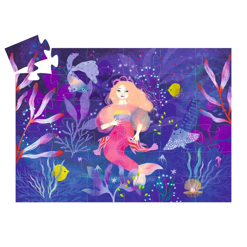 Formadobozos puzzle - Ella a sellő, 36 db-os - Ella, the mermaid