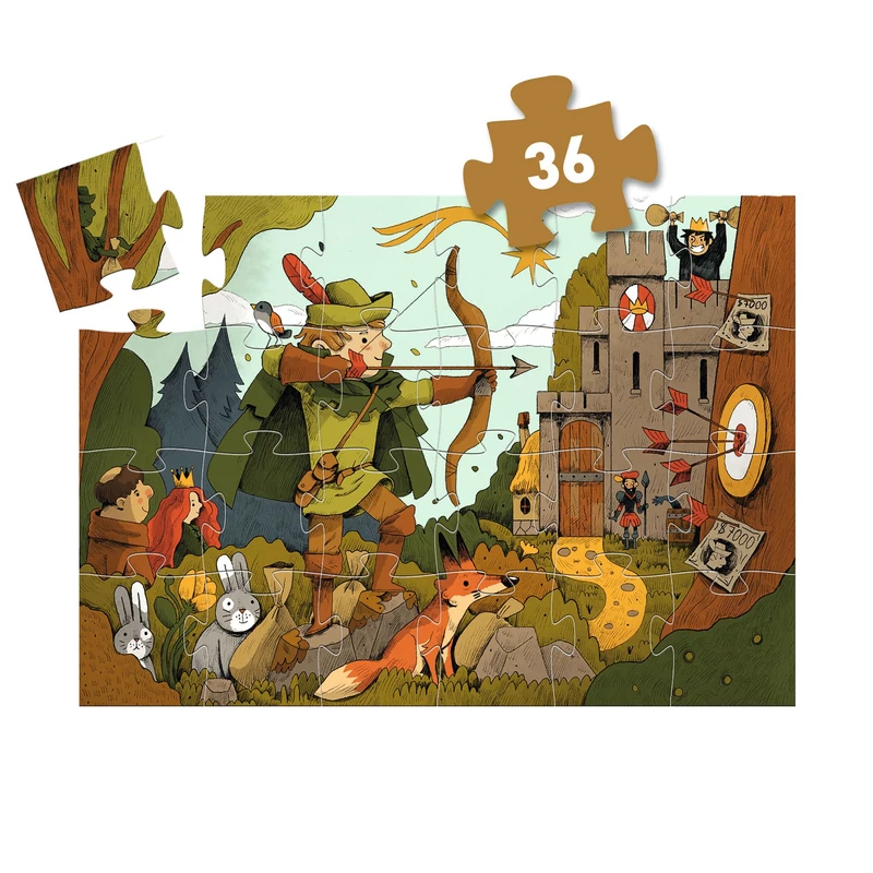Formadobozos puzzle - Robin Hood, 36 db-os - Robin Hood