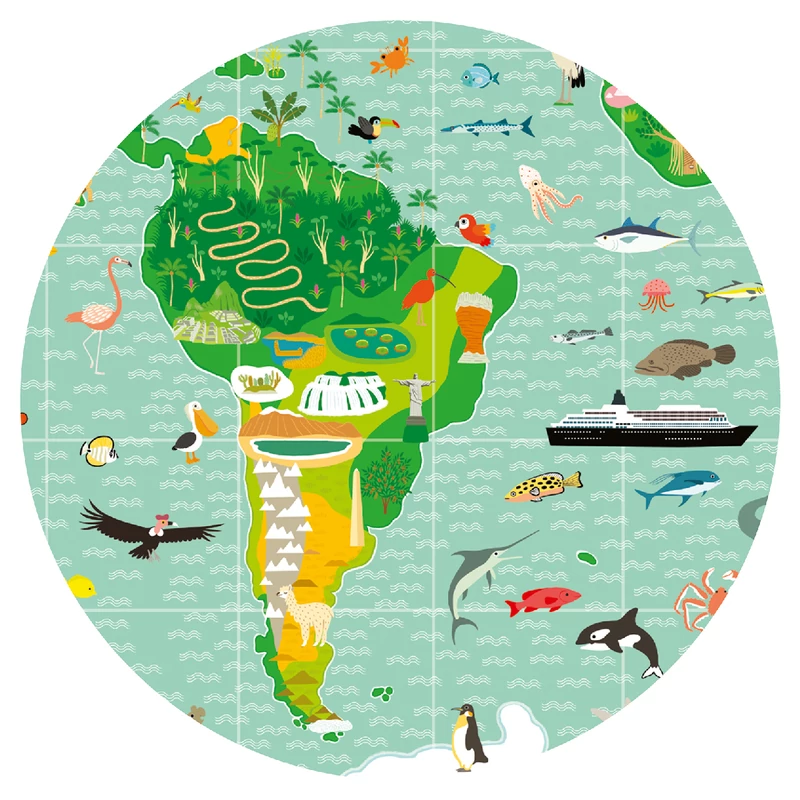 Megfigyeltető puzzle - Lenyűgöző világ, 200 db-os - A round the world + booklet