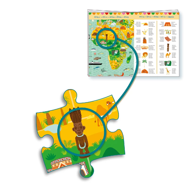 Megfigyeltető puzzle - Lenyűgöző világ, 200 db-os - A round the world + booklet