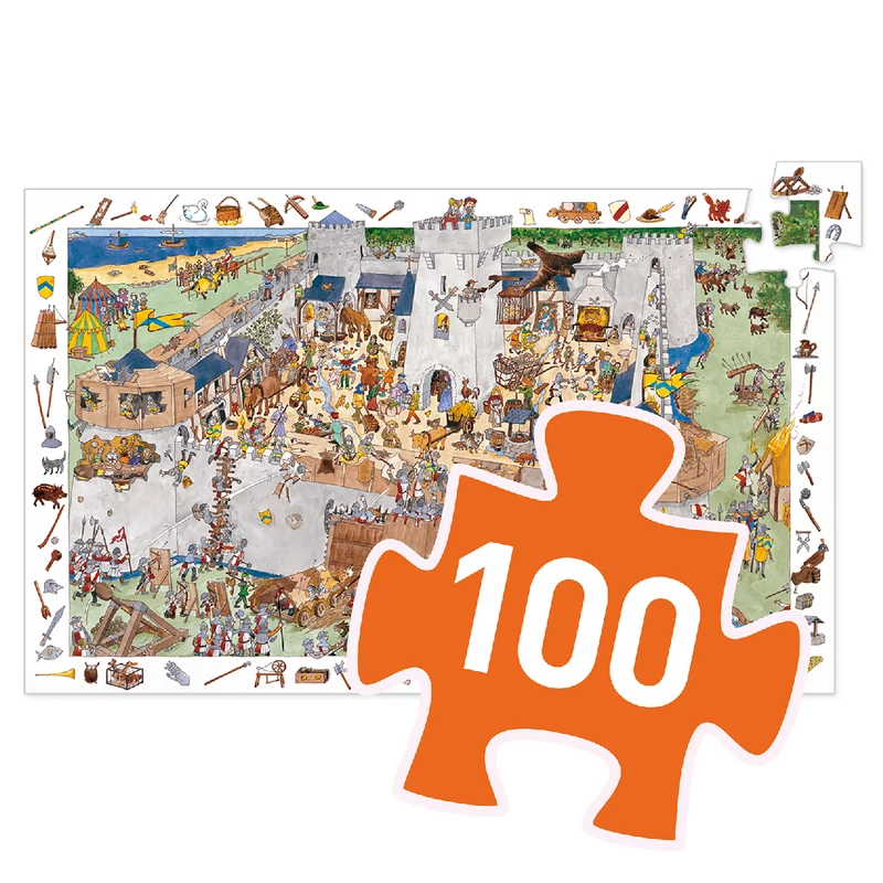 Megfigyeltető puzzle - Bevehetetlen vár, 100 db-os - Fortified castle