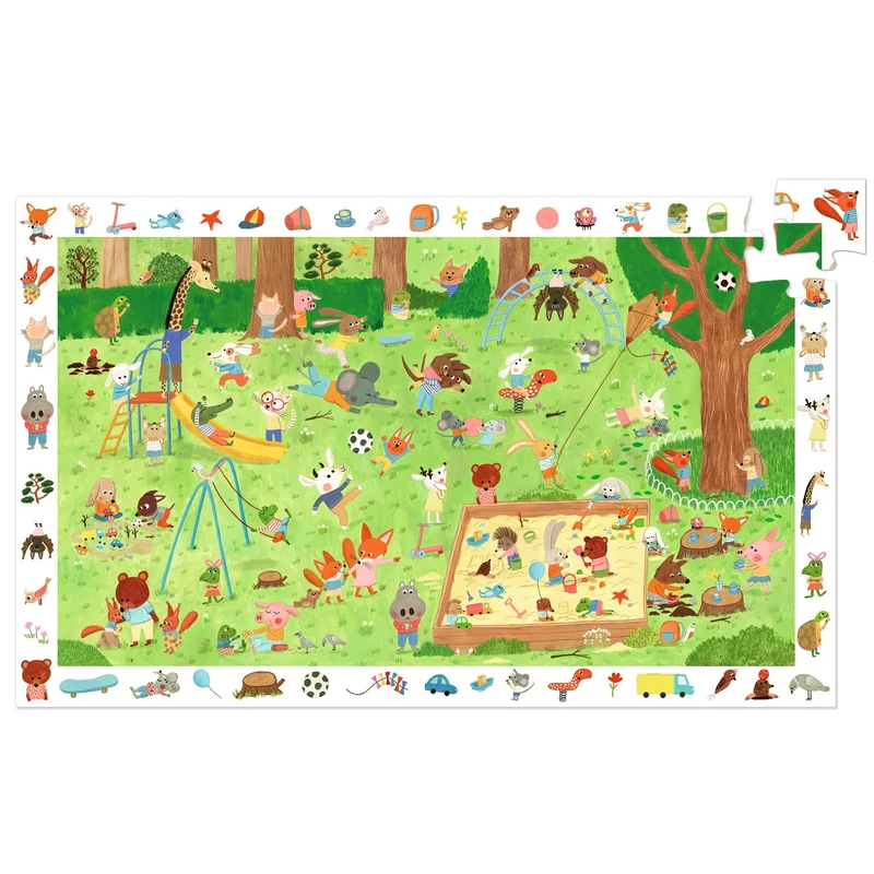 Megfigyeltető puzzle - Kisbarátok a kertben, 35 db-os - Little friends' garden