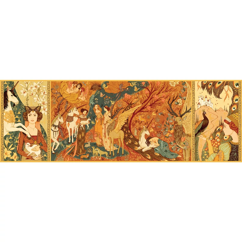 Művész puzzle - Egyszarvú és a hölgy, 500 db-os - Unicorn lady