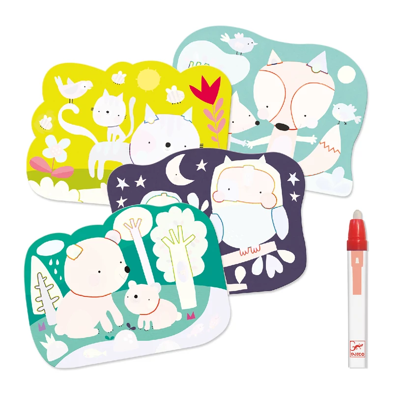 Vízzel színező készlet - Bújócska az erdőben - Hidden in the woods