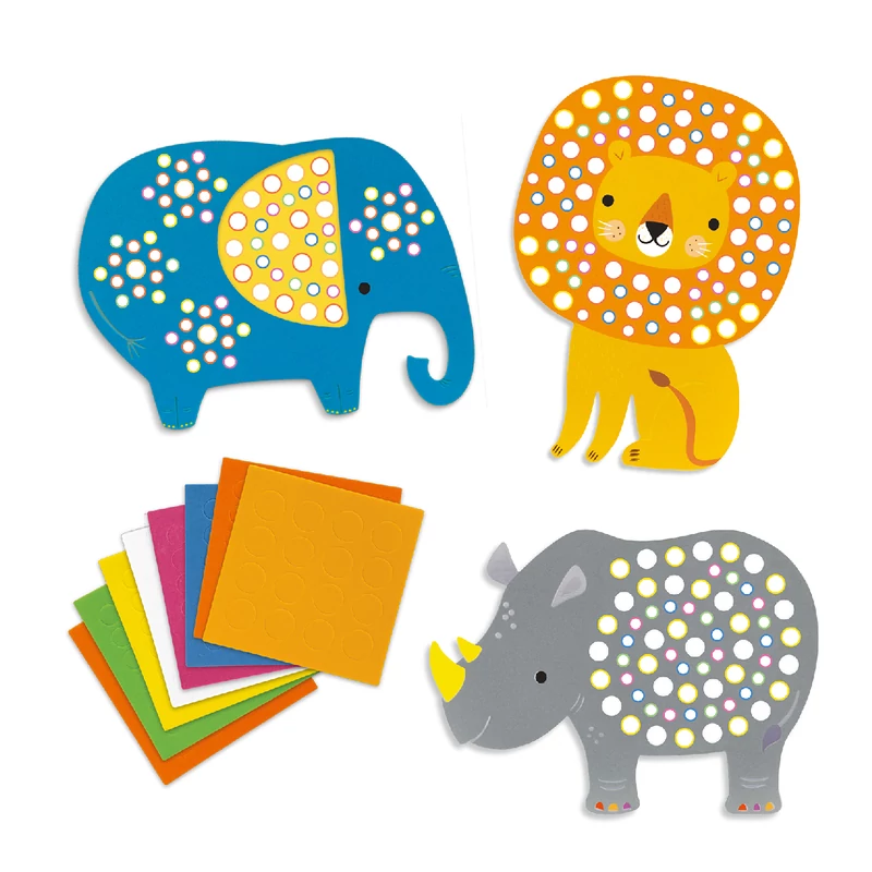 Mozaikkép készítés kezdete - Díszítés pöttyökkel - Jungle douce