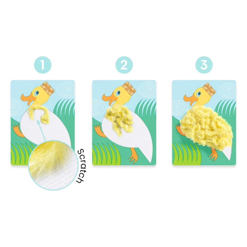 Kollázs műhely - Kalapos állatkák gyapjúval és tépőzárral - Wool and Velcro - With hats