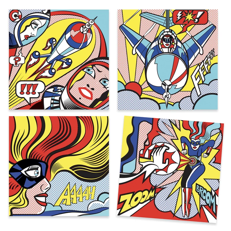 Művészeti műhely - Szuperhősök - Inspired by Roy Lichtenstein - Superheroes