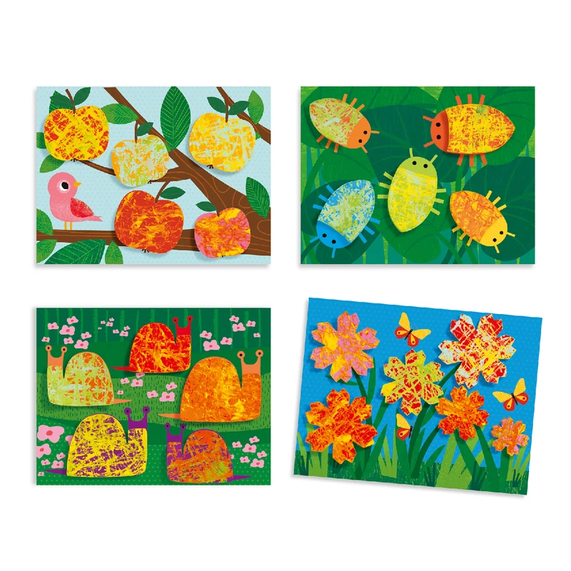 Festés üveggolyókkal - Kiskertemben - Painting with marbles