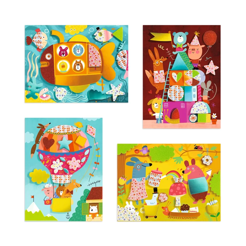 Kollázs műhely - Mozaikkép készítés kezdetei - Foam fun